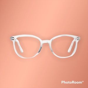 2.50 Clear Frame Reading Glasses Oversized Round Clear Lenses Designer Fashion